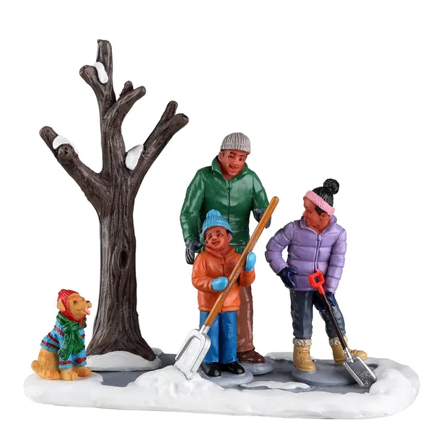 lemax-shoveling-the-driveway-harvest-crossing-figuren-set image 1