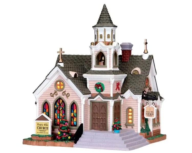 lemax-prairie-hills-church-miniaturkirche-weihnachtsdorf image 1