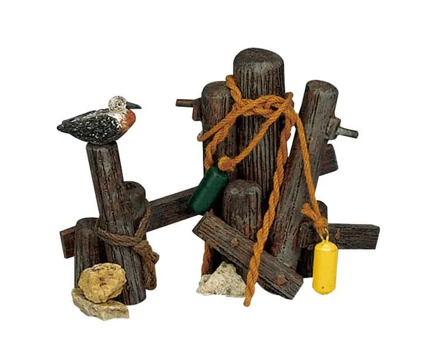 lemax-wooden-mooring-deko-miniatur image 1