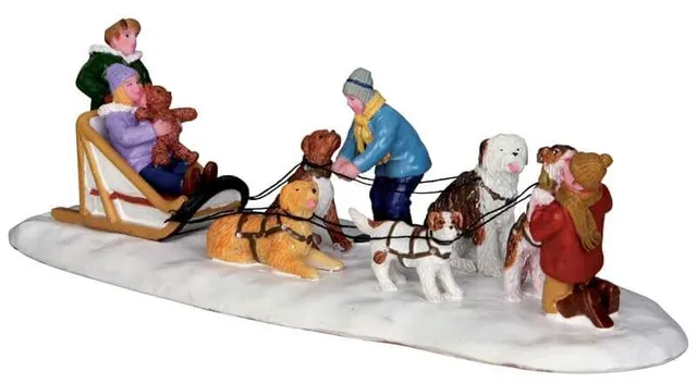 lemax-neighborhood-dogsled-team-hundeschlitten-figur image 1