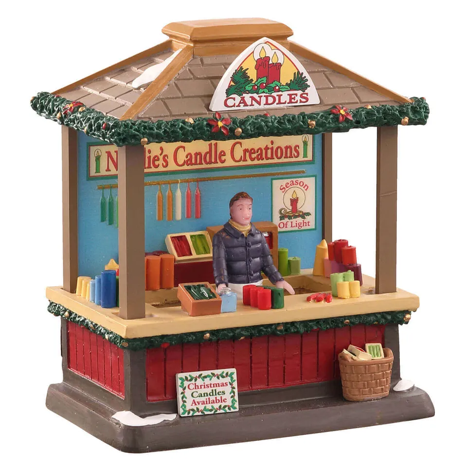 lemax-christmas-candles-marktstand-kerzenverk-ufer-caddington image 1
