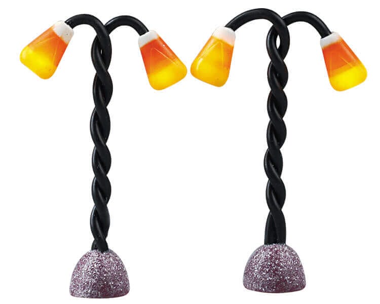lemax-candy-corn-lamp-post-miniatur-laterne-sugar-n-spice image 1