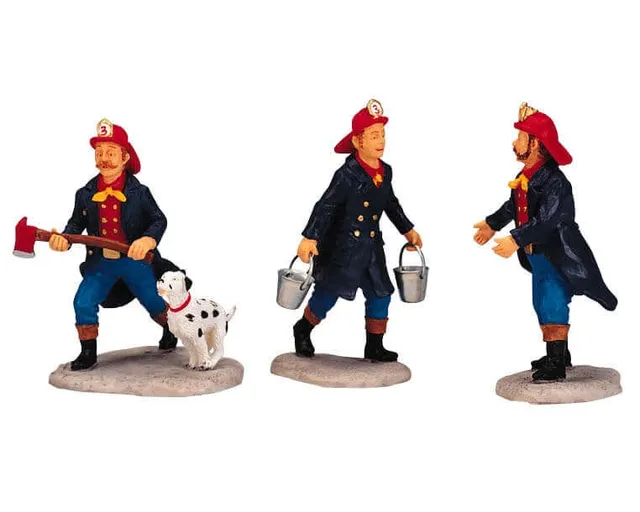lemax-bucket-brigade-miniatur-feuerwehrzug-f-r-weihnachtsd-rfer image 1