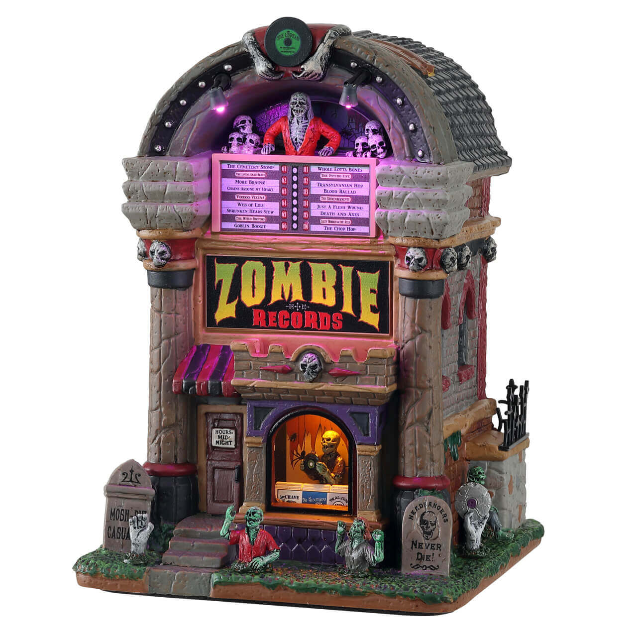 lemax-zombie-records-spooky-town-geb-ude-jukebox image 1