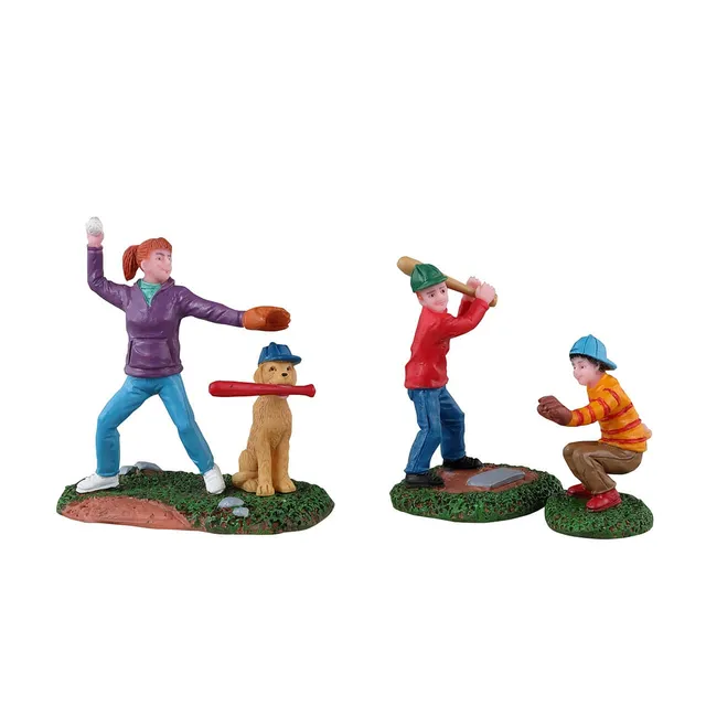 lemax-baseball-practice-figuren-set-3-spieler image 1