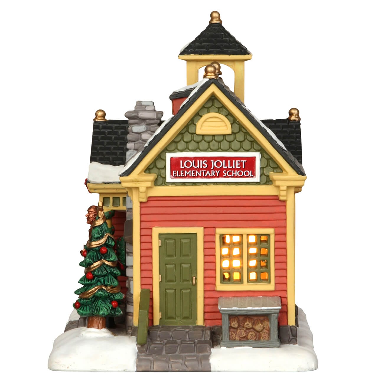 lemax-louis-jolliet-elementary-school-beleuchtetes-miniatur-geb-ude image 2