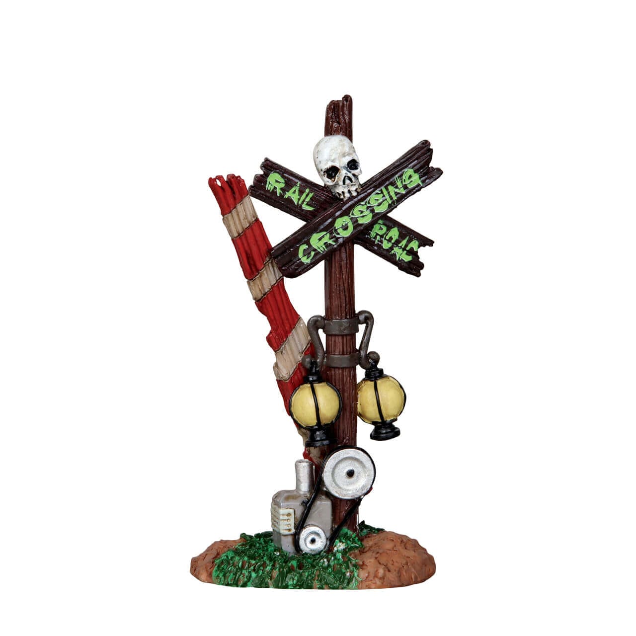 lemax-rotten-railroad-crossing-spooky-town-miniatur-figur image 1