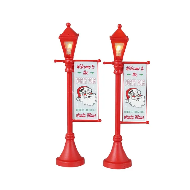 lemax-north-pole-lamppost-beleuchtete-weihnachts-laterne image 1