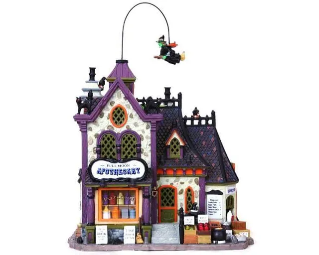 lemax-full-moon-apothecary-spooky-town-halloween-haus image 1