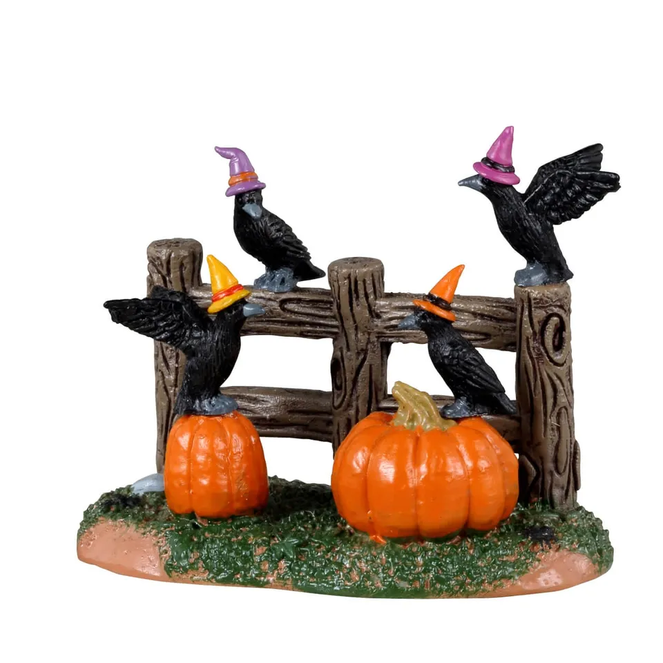 lemax-halloween-crows-spooky-town-figurenset-4-kr-hen image 1