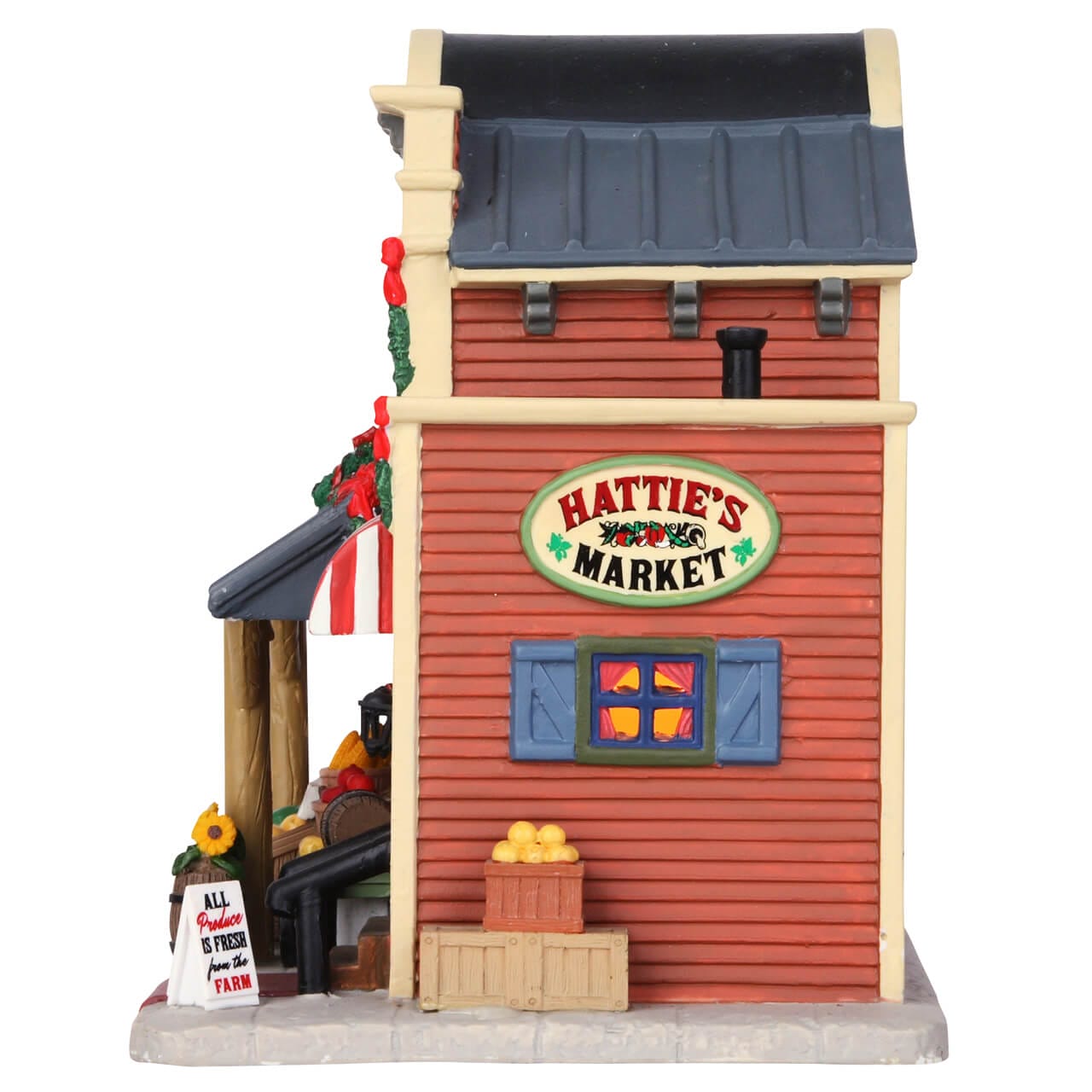lemax-hattie-s-market-weihnachtsmarkt-geb-ude-miniatur image 2