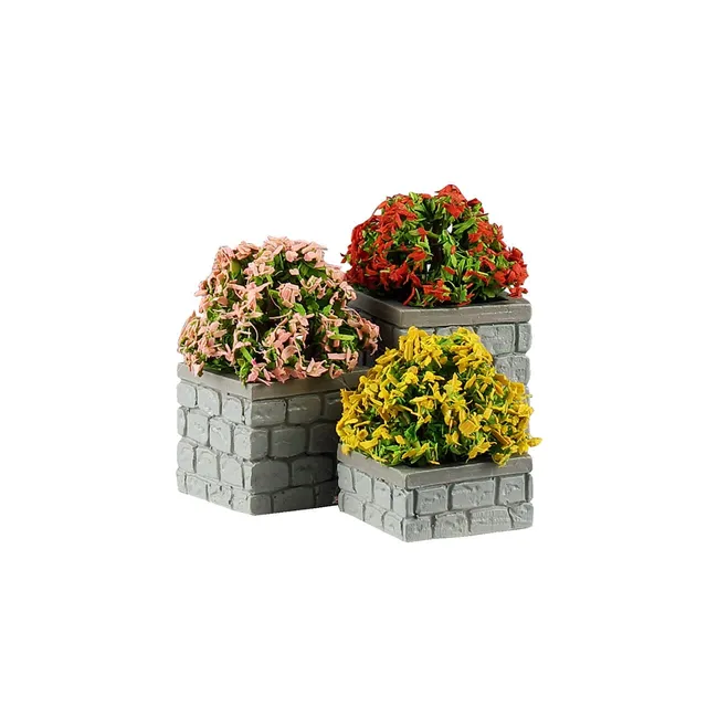 lemax-flower-bed-boxes-miniatur-blumenbeete-caddington image 1