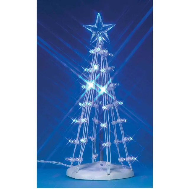 lemax-lighted-silhouette-tree-blau-medium-miniaturbaum image 1