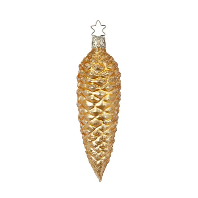 inge-glas-goldener-zapfen-christbaumkugel-13-5-cm image 1