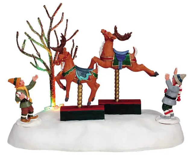lemax-rocking-reindeer-miniaturfigur image 1