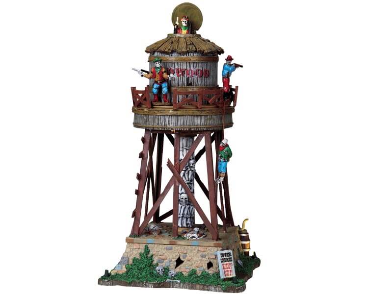 lemax-deadwood-water-tower-spooky-town-geb-ude image 1