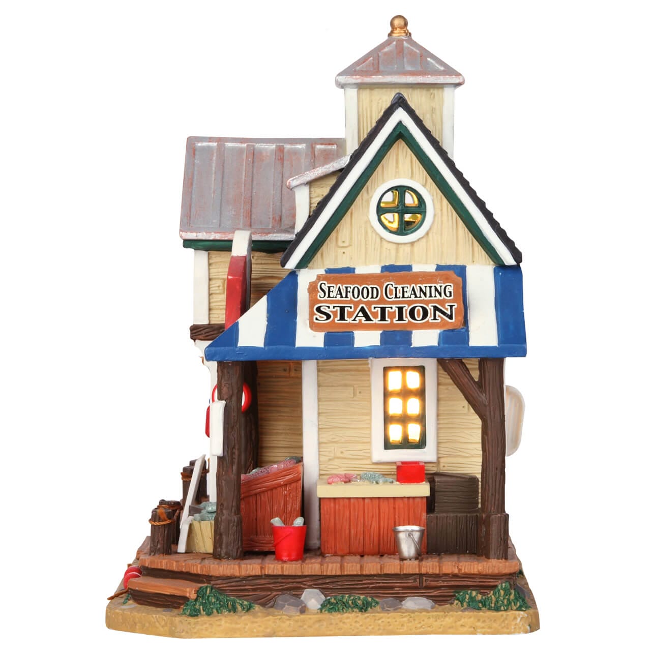 lemax-seaside-fish-seafood-market-beleuchtetes-dorfhaus image 2