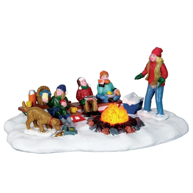 lemax-sledding-potluck-winterliche-szene-mit-schlittenfahrern image 1