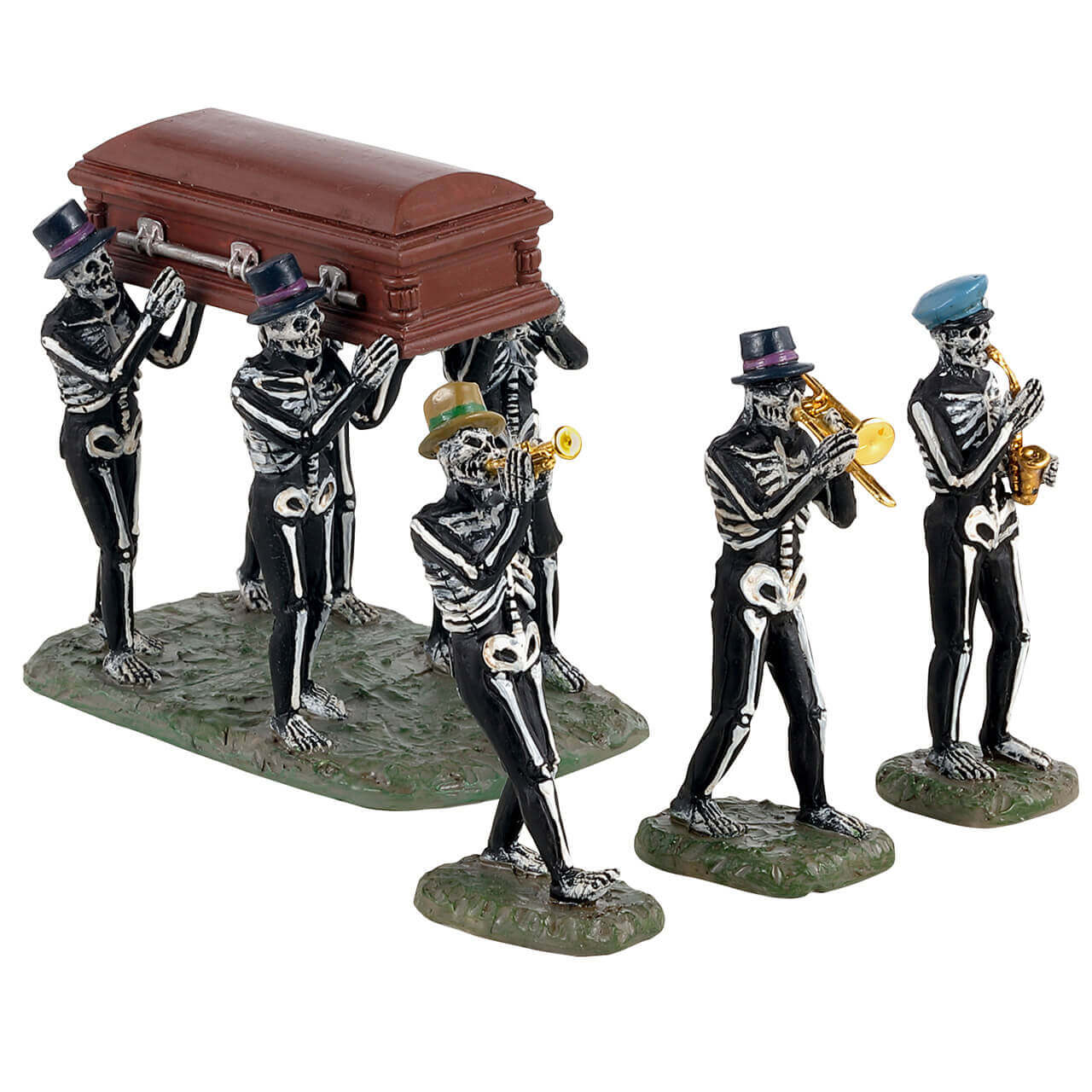 lemax-jazz-funeral-spooky-town-4-teiliges-skelett-set image 1