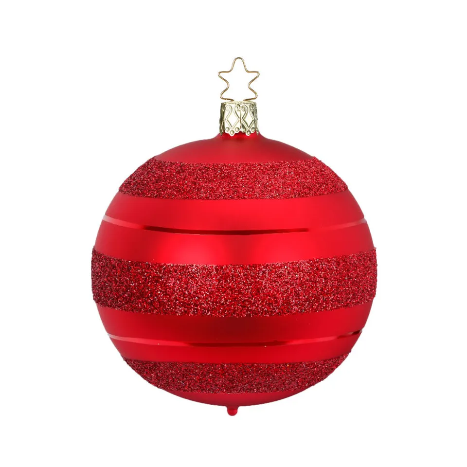 inge-glas-moderne-streifen-christbaumkugel-8-cm-rot image 1