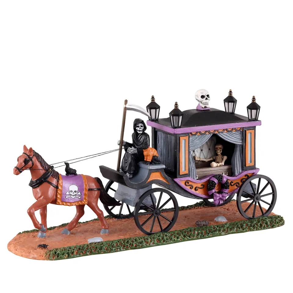 lemax-spooky-victorian-hearse-miniatur-kutsche image 1