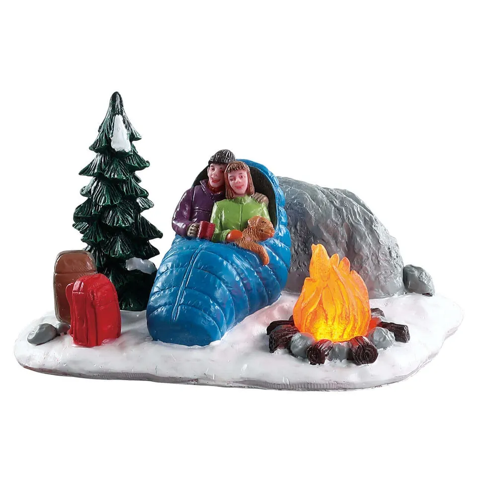 lemax-night-time-campfire-miniatur-szene image 1