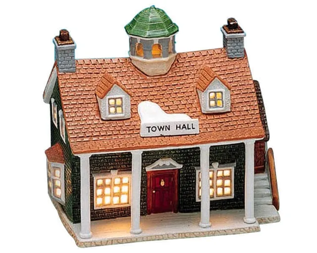 lemax-little-town-hall-weihnachtshaus-miniaturgeb-ude image 1