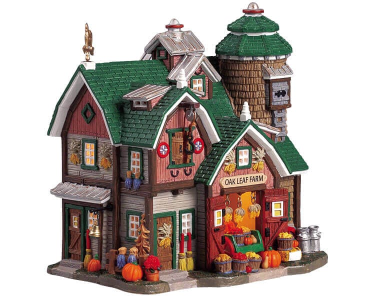 lemax-oak-leaf-farm-miniaturhaus-weihnachtsdorf-geb-ude image 1