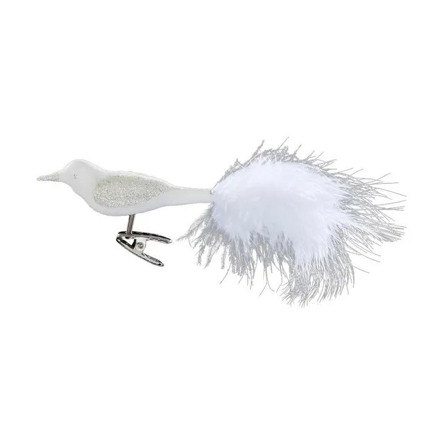 inge-glas-schneewei-e-feder-10-cm-glas-christbaumkugel image 1