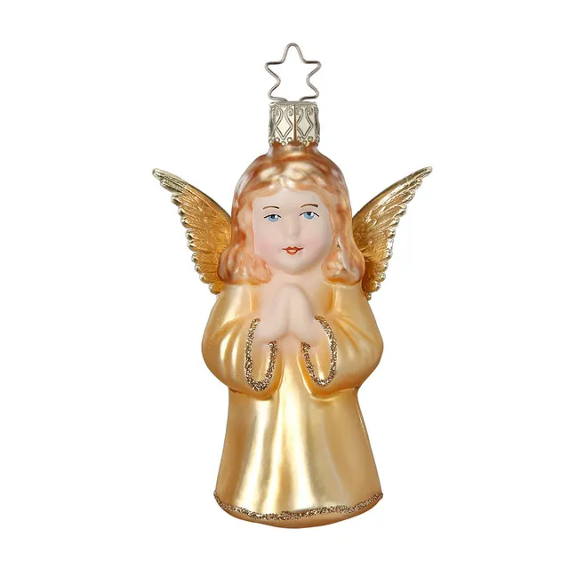 inge-glas-goldengel-christbaumkugel-10-5-cm-gold-traditionell image 1