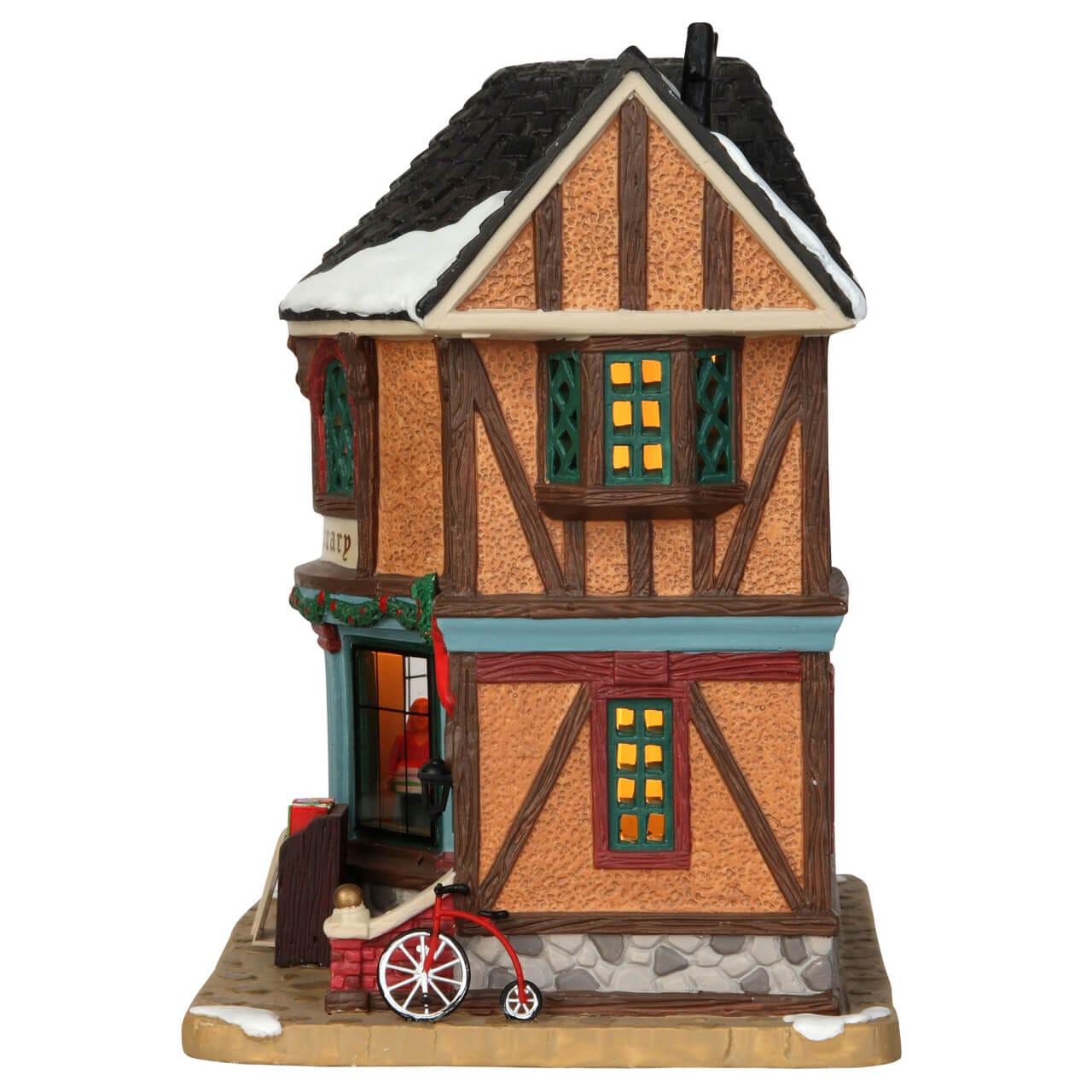 lemax-public-library-beleuchtetes-weihnachtshaus image 3