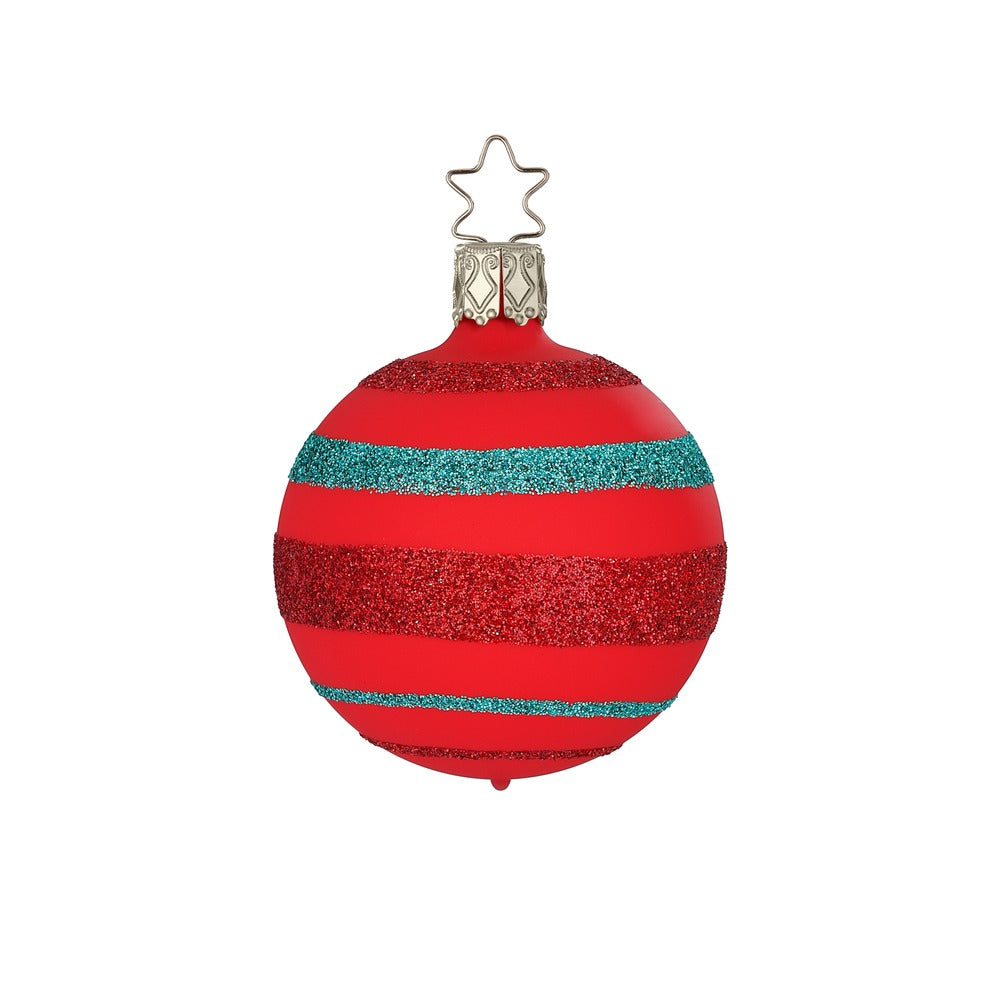 inge-glas-streifenfreude-christbaumkugel-6-cm-rot image 1