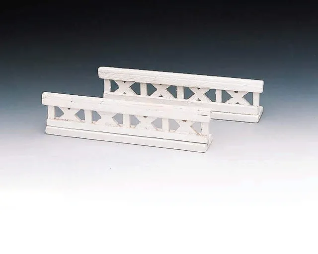 lemax-crossed-wooden-fence-set-of-2-miniatur-zaun image 1