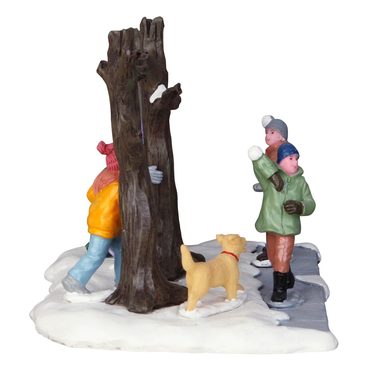 lemax-snowball-ambush-schneeballschlacht-winterszene image 3