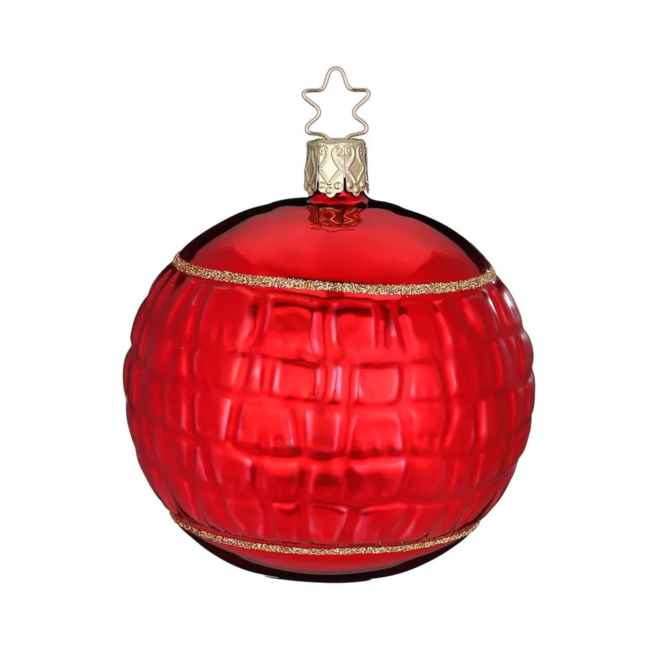inge-glas-rotes-leder-8-5-cm-christbaumkugel-aus-glas image 1