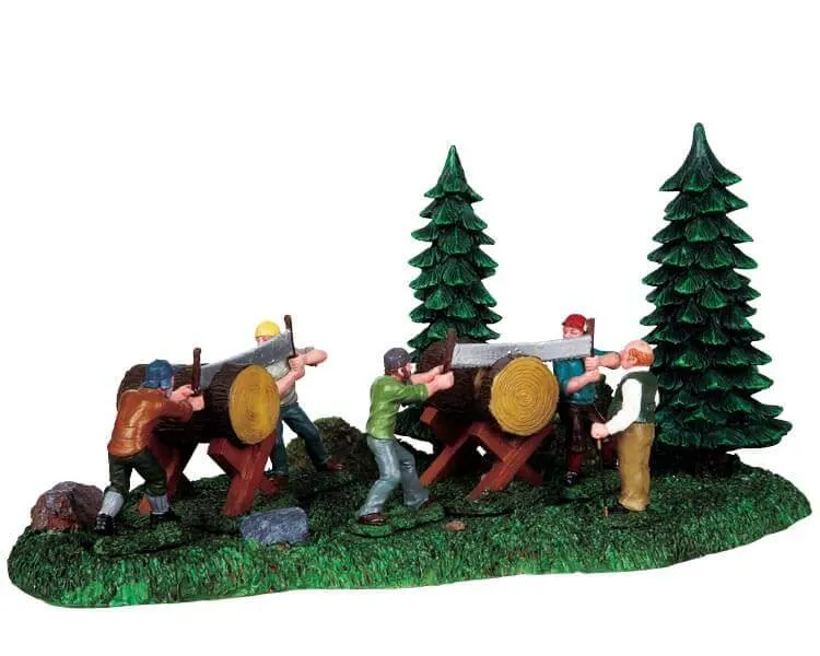 lemax-log-sawing-games-miniatur-holzf-ller-szene image 1