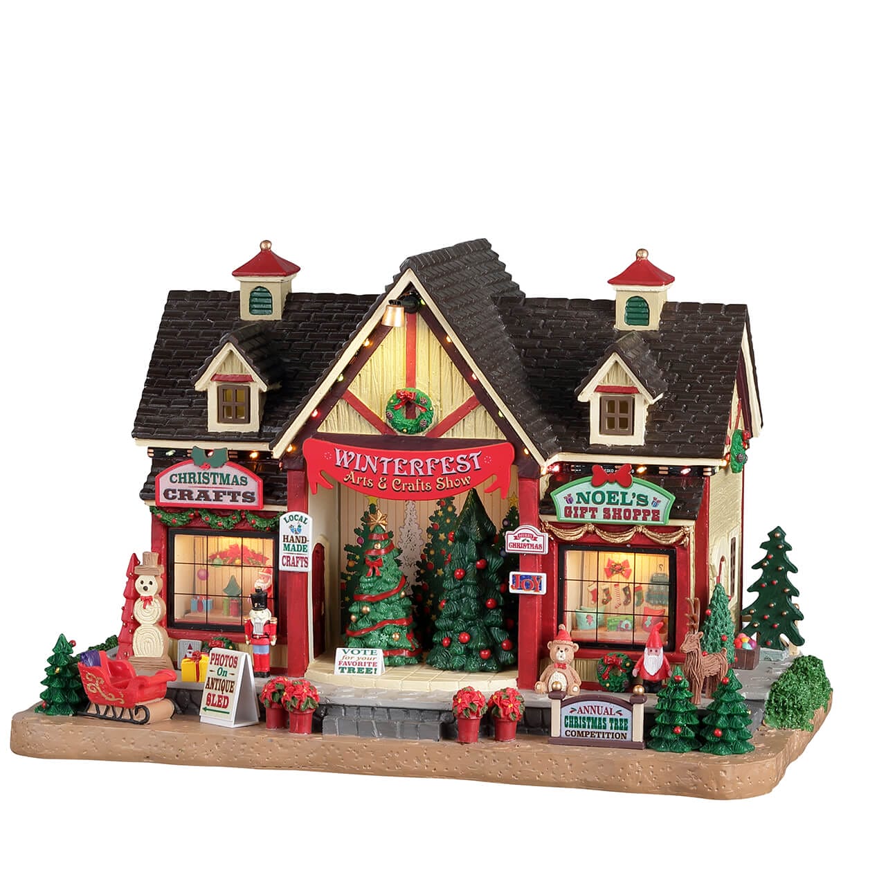 lemax-winterfest-arts-crafts-show-caddington-village-set image 1