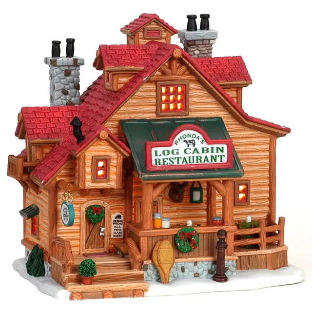 lemax-rhonda-s-log-cabin-restaurant-beleuchtetes-haus image 1