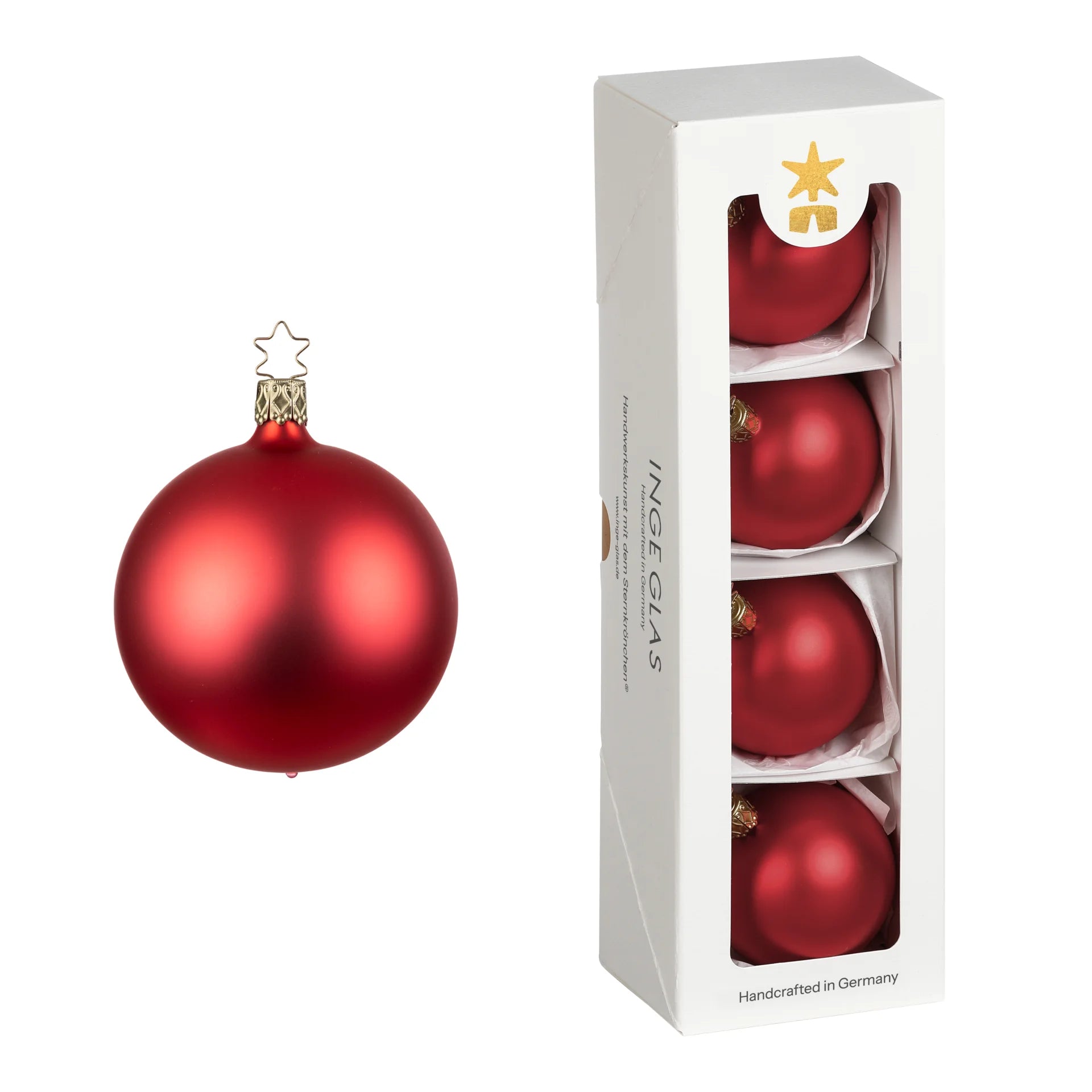 inge-glas-kugeln-korallenrot-matt-6-cm-handgefertigte-christbaumkugeln-mit-aufh- image 1