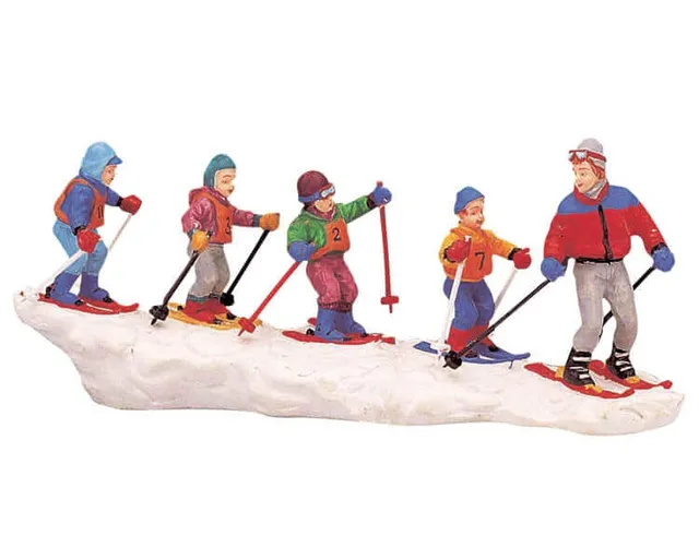 lemax-ski-ducklings-miniatur-figuren-skifahrende-enten image 1