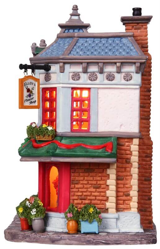 lemax-ellen-s-flower-shop-miniatur-geb-ude-weihnachtsdorf image 2