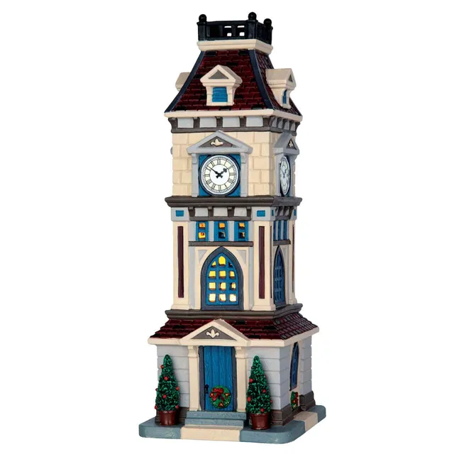 lemax-holidays-seasons-clock-tower-uhrturm-modell-f-r-die-weihnachtslandschaft image 1