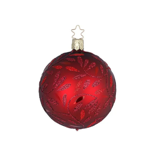 inge-glas-manufaktur-freudentanz-6-cm-burgunderrote-glas-christbaumkugel image 1