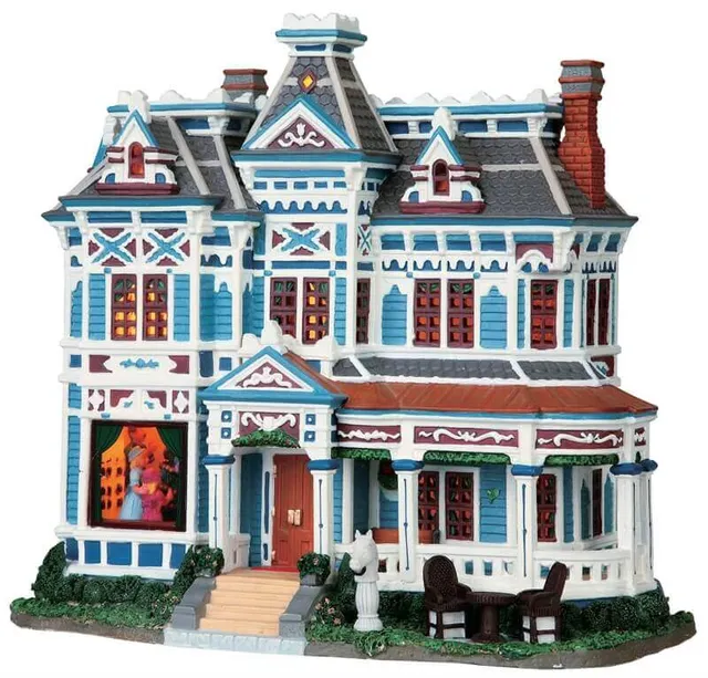 lemax-kingsley-manor-beleuchtetes-herrenhaus-f-rs-weihnachtsdorf image 1