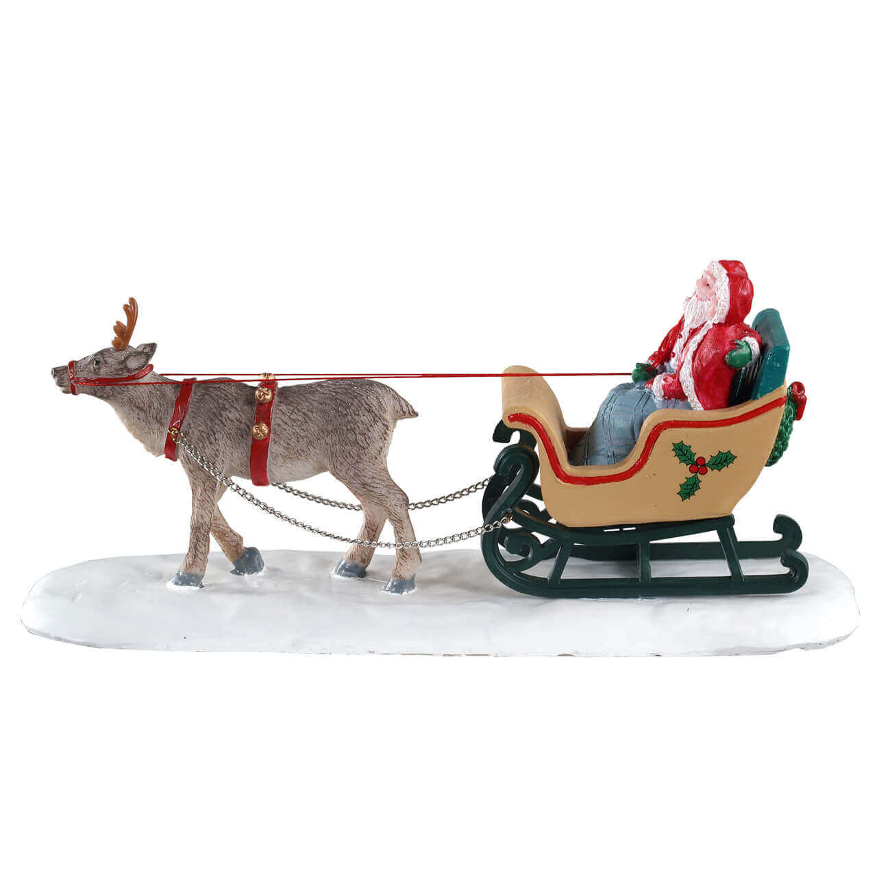 lemax-north-pole-sleigh-ride-schlitten-szene-santa image 3