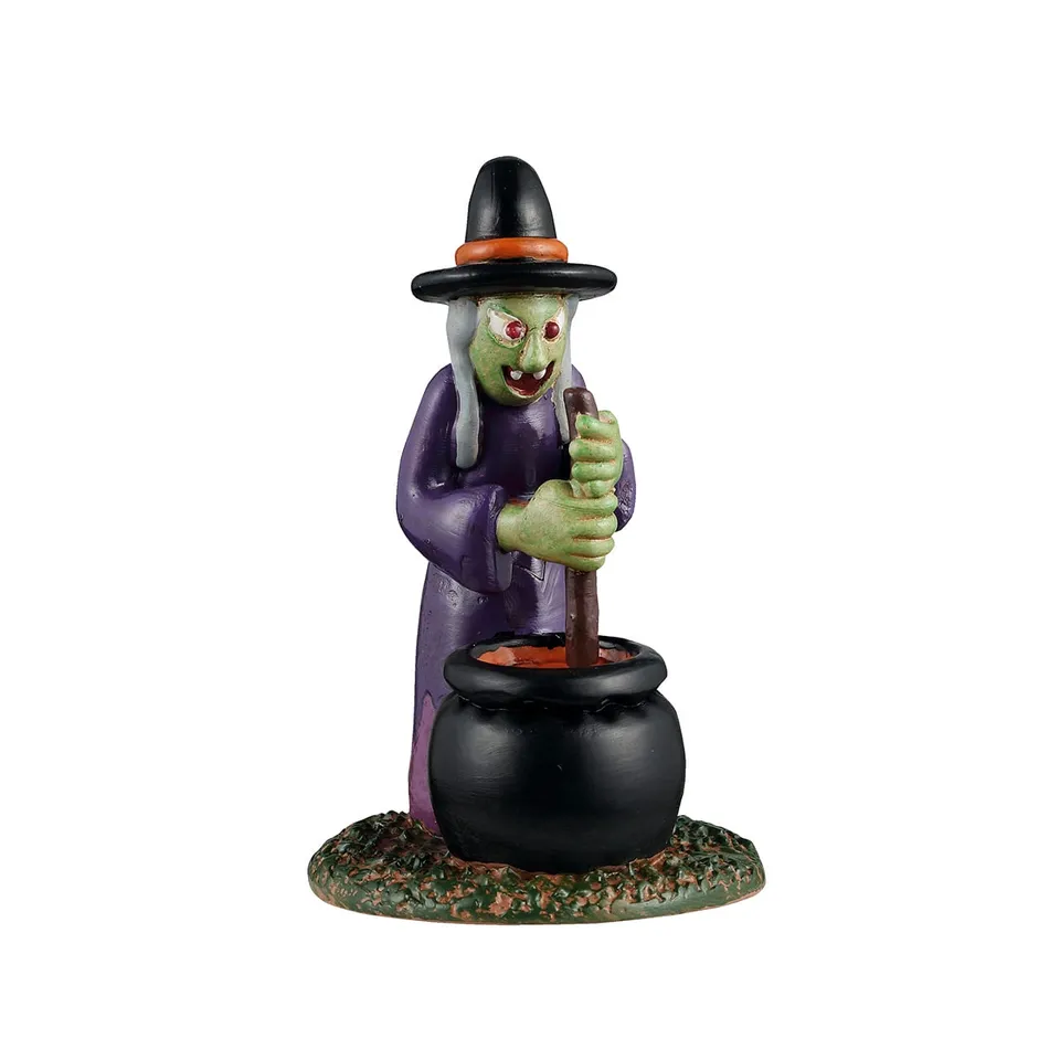 lemax-spooky-town-inflatable-witch-gartendekoration-mit-licht image 1