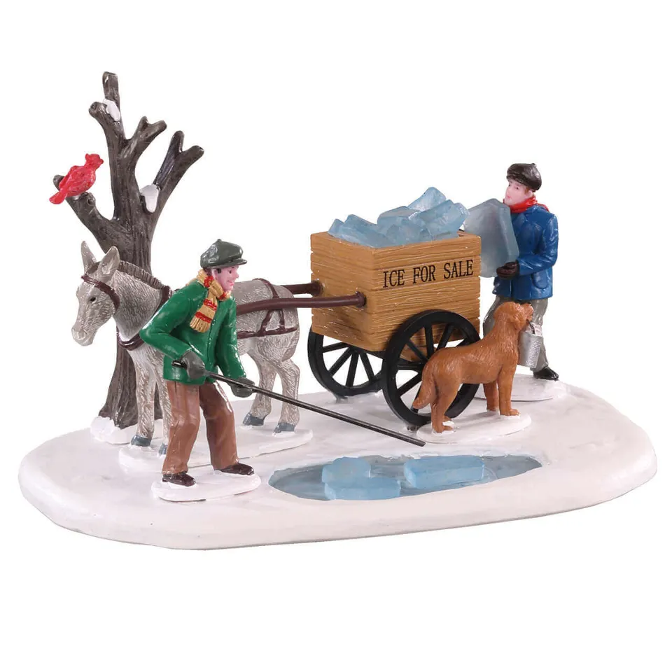 lemax-ice-rakers-miniaturfigur-pferdekutsche-mit-eisbl-cken image 1