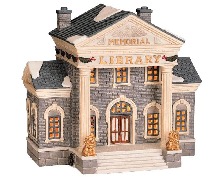 lemax-memorial-library-weihnachtshaus-aus-der-holidays-seasons-kollektion image 1