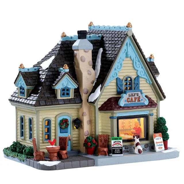 lemax-lily-s-cafe-beleuchtetes-miniatur-dorfhaus image 1