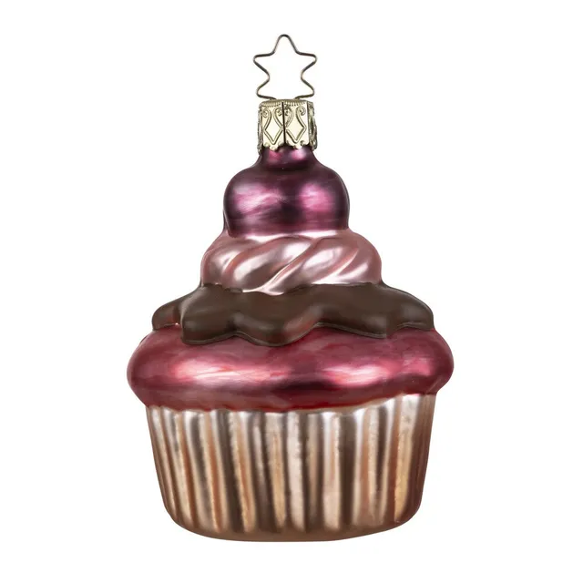 inge-glas-beeren-schoko-cupcake-8-5-cm-rosa-christbaumschmuck-mit-aufh-nger image 1